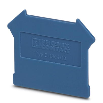 D-UK 4/10 BU    End cover for modular terminal blocks, Length: 42.5 mm, Width: 1.8 mm, Height: 47 mm