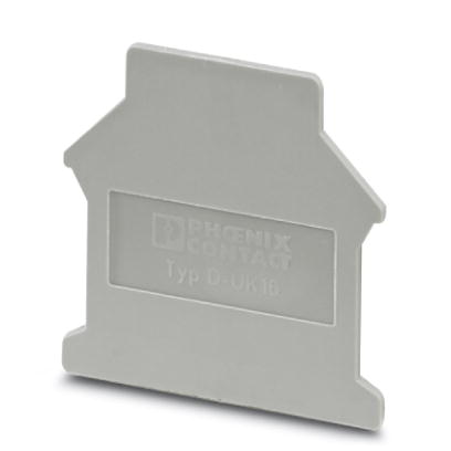 D-UK 16    End cover for modular terminal blocks, Length: 42.5 mm, Width: 1.5 mm, Height: 54 mm, Col