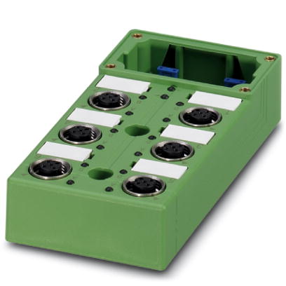 SACB-6/ 6-L-C GG SCO    Sensor/actuator box, with LED, header, pluggable connection and single-assigned slots without connector hood, slots 6