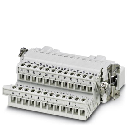 HC-B 24-A-UT-PEL-M    HEAVYCON terminal adapter, male insert, B24 series, 24-pos., right PE connection for the left panel of the control cabinet, scre