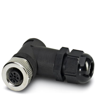 SACC-M12FR-5CON-PG9-M SKIN    Sensor/actuator socket, angled, 5-pos., M12, A-coded, screw connection, metal knurl, cable gland Pg9 SKINTOP?