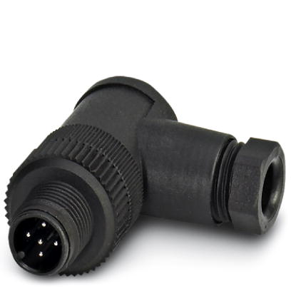 SACC-M12MR-5CON-PG 7    Sensor/actuator connector, male, angled, 5-pos., M12, A-coded, screw connection, plastic knurl, cable screw connection Pg7