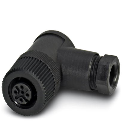 SACC-M12FR-5CON-PG 7    Sensor/actuator connector, female, angled, 5-pos., M12, A-coded, screw connection, plastic knurl, cable screw connection Pg7