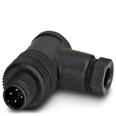 SACC-M12MR-4CON-PG7    Sensor/actuator connector, male, angled, 4-pos., M12, A-coded, screw connection, plastic knurl, cable screw connection Pg7