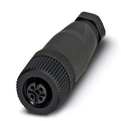 SACC-M12FS-4CON-PG7    Sensor/actuator connector, female, straight, 4-pos., M12, A-coded, screw connection, plastic knurl, cable screw connection Pg7
