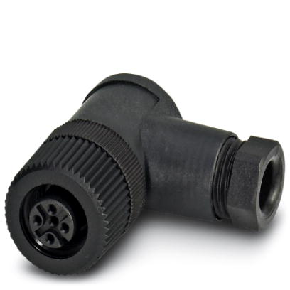 SACC-M12FR-4CON-PG7    Sensor/actuator connector, female, angled, 4-pos., M12, A-coded, screw connection, plastic knurl, cable screw connection Pg7