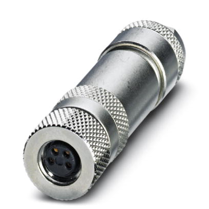 SACC-M 8FS-4CON-M-0,34-SH    Sensor/actuator connector, female, straight, 4-pos., M8, shielded, screw connection, metal knurl, cable diameter max. 5.2