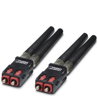 PSM-SET-SCRJ-DUP/2-HCS    SCRJ connector set for HCS fiber, for self assembly, consisting of 2 duplex quick mounting connectors with bending protectio