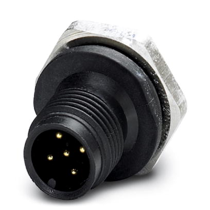 SACC-E-M12MS-5CON-M16 PSCUP    Sensor/actuator flush-type connector, male, 5-pos., M12, A-coded, front/screw mounting with M16 thread, with solder cup