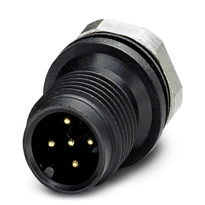 SACC-E-M12MS-5CON-M12 PSCUP    Sensor/actuator flush-type connector, socket, 5-pos., M12, A-coded, front/screw mounting with M12 thread, with solder c