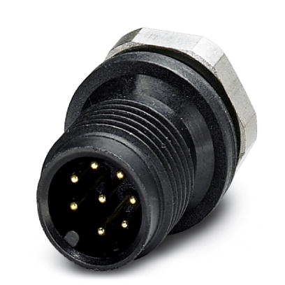 SACC-E-M12MS-8CON-M12 PSCUP    Sensor/actuator flush-type connector, socket, 8-pos., M12, A-coded, front/screw mounting with M12 thread, with solder c