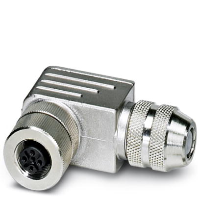 SACC-M12FRB-5CON-PG 9-SH    Sensor/actuator connector, socket, angled, 5-pos., M12 shielded, B-coded, screw connection, metal knurl, cable gland Pg9