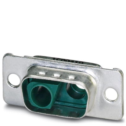 VS-09-ST-DSUB-2P    D-SUB contact carrier, shell size 1, accommodation for two combined contacts, contact type pin, straight, fixing with a 3 mm hole,