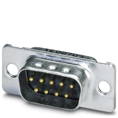 VS-09-ST-DSUB-EG    D-SUB contact insert, shell size 1, with nine signal contacts, contact type pin, with solder cup, straight, fixing with a 3 mm hol