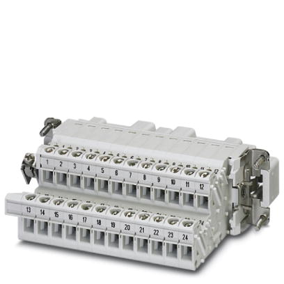 HC-B 24-A-UT-PER-M    HEAVYCON terminal adapter male insert, B24 series, 24-pos., left protective conductor connection for the right side of the contr
