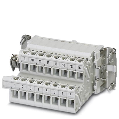 HC-B 16-A-UT-PER-F    HEAVYCON terminal adapter female insert, B16 series, 16-pos., left protective conductor connection for the right side of the con