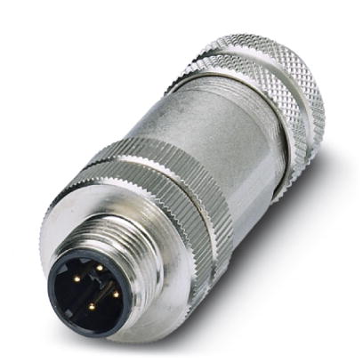 SACC-M12MSD-4CON-PG 7-SH    Bus system plug connector, male, straight, 4-pos., M12, shielded, D-coded, screw connection, metal knurl, cable screw conn