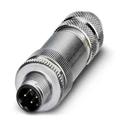 SACC-M12MSD-4CON-PG 9-SH    Bus system plug connector, male, straight, 4-pos., M12, shielded, D-coded, screw connection, metal knurl, cable screw conn