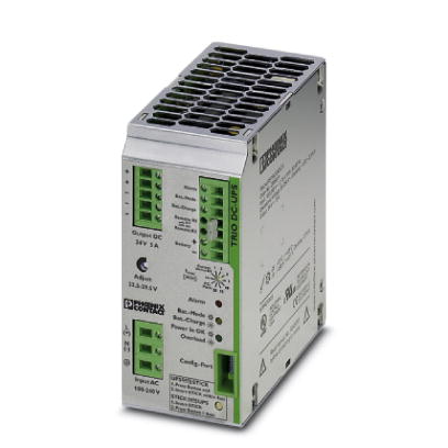 TRIO-UPS/1AC/24DC/ 5    Uninterruptible power supply with integrated power supply unit, 5A, in combination with MINI-BAT/24/DC/1.3 AH, QUINT-BAT/24DC