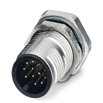 SACC-DSI-MS-12CON-M12 SCO    Sensor/actuator flush-type connector, plug, 12-pos., M12 SPEEDCON, A-coded, rear/screw mounting with M12 thread, with str