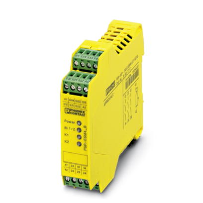 PSR-SCP- 24UC/ESM4/3X1/1X2/B    2-channel safety relay for emergency off and safety door circuits, 3