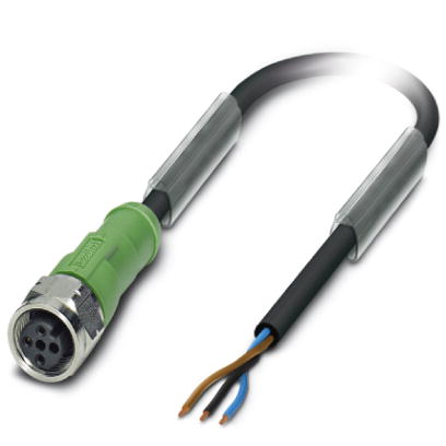 SAC-3P-10,0-PVC/M12FS VA    Sensor/actuator cable, straight female connector M12, 3-pos., cable length: 10 m