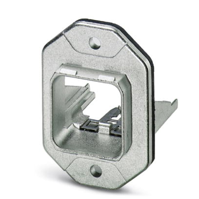 VS-PPC-F1-RJ45-MNNA-1R-F    RJ45 panel mounting frame, IP67, for push-pull interlocking, metal, with the Freenet system, for square panel cutout, with