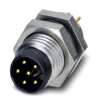 SACC-DSI-M 8MS-6CON-L180    Sensor/actuator flush-type connector, male, 6-pos., M8, rear/screw mounting with M8 thread, with straight solder connectio