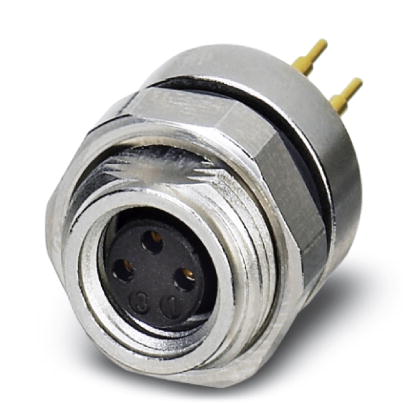 SACC-DSI-M 8FS-3CON-L180    Sensor/actuator flush-type connector, female, 3-pos., M8, rear/screw mounting with M12 thread, with straight solder connec
