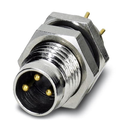 SACC-DSI-M 8MS-3CON-L180    Sensor/actuator flush-type connector, male, 3-pos., M8, rear/screw mounting with M8 thread, with straight solder connectio