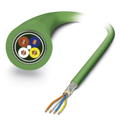 VS-OE-OE-93B-100,0    Bus system cable, PROFINET, 4-wire, shielded, PVC, green outer sheath, 4 x 0.34 mm?/AWG 22, type B, cable ring: 100 m
