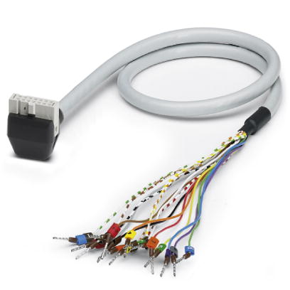VIP-CAB-FLK20/FR/OE/0,14/1,5M    Assembled round cable with a 20-pos. molded socket strip (90? outpu