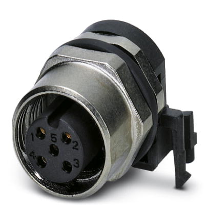 SACC-DSIV-FS-5CON-L90 SCO    Sensor-/Aktor-Einbausteckverbinder, Buchse, 5-polig, M12-SPEEDCON, A-kodiert, Hinterwand-/Schraubmontage mit M12 Gewinde,