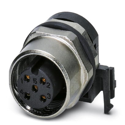 SACC-DSIV-FS-5CON-L90 SH SCO    Sensor-/Aktor-Einbausteckverbinder, Buchse, 5-polig, M12-SPEEDCON, A-kodiert, geschirmt, Hinterwand-/Schraubmontage mi