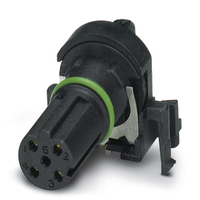 SACC-CI-M12FSD-4CON-L90 SCO    Sensor/actuator flush-type connector, socket, 4-pos., D-coded, shielded, with angled solder connection, only contact in