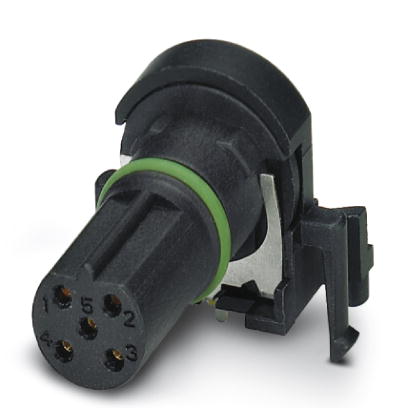 SACC-CI-M12FSB-5CON-L90 SH SCO    Sensor/actuator flush-type connector, socket, 5-pos., B-coded, shielded, with angled solder connection, only contact