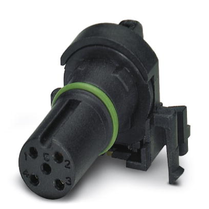 SACC-CI-M12FS-4CON-L90 SCO    Sensor/actuator flush-type connector, socket, 4-pos., A-coded, with angled solder connection, only contact insert