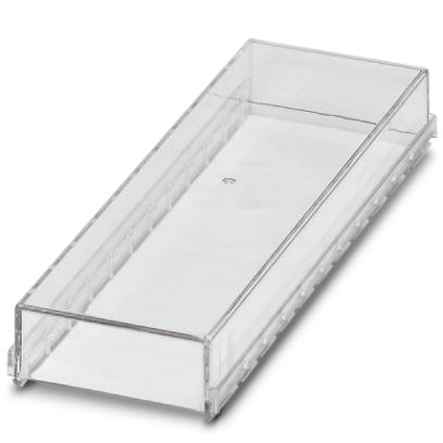 EMG150-H 15MM KLAR    Cover, for the contact and dust-protected encapsulation of the components, in transparent design. Height: 15 mm, width: 150 mm