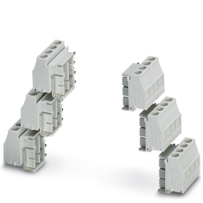 MKDSO 2,5/4-6 SET KMGY    Set, bestehend aus orthogonalen Printklemmen fur 6 x 4 Pole (24-polig), Farbe: lichtgrau