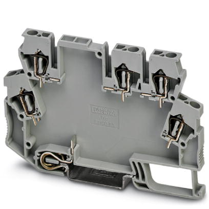 STTCO-LG 2,5/5 LA-PE GY    Housing fully equipped, with opening for LED and additional PE contact, 5