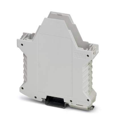 ME 22,5 UTG TBUS KMGY    Housing base, for use with DIN rail bus connectors, closed, fully assembled, with metal foot catch.