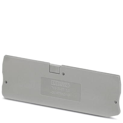 D-ST 2,5-QUATTRO/4P    End cover for modular terminal blocks, Length: 89.5 mm, Width: 2.2 mm, Height