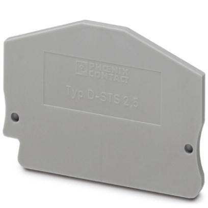 D-STS 2,5    End cover for modular terminal blocks, Length: 51 mm, Width: 2.2 mm, Height: 43 mm, Col
