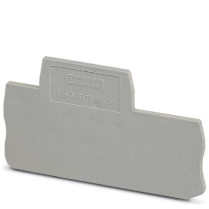 D-STTB 2,5/2P    End cover for modular terminal blocks, Length: 71.5 mm, Width: 2.2 mm, Height: 47.5