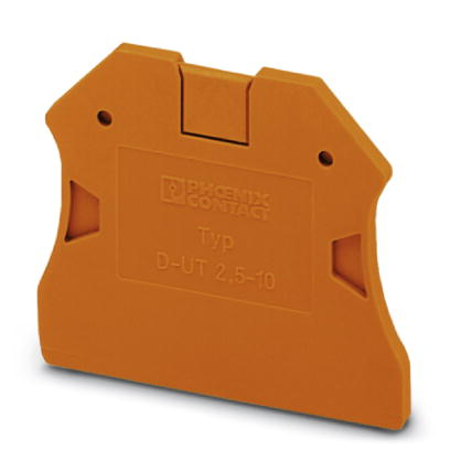 D-UT 2,5/10 OG    End cover for modular terminal blocks, Length: 48 mm, Width: 2.2 mm, Height: 48.4
