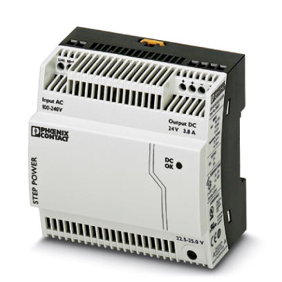 STEP-PS/ 1AC/24DC/3.8/C2LPS    Tragschienen-Stromversorgung 24 V DC/3,8 A, primar getaktet, 1-phasig, fur NEC Class 2 Anwendungen
