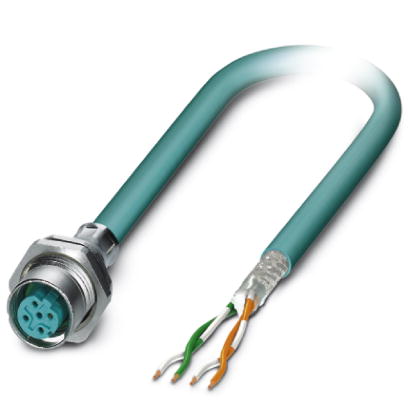 SACCBP-FSD-4CON-PG9/0,5-931SCO    Bus system flush-type socket, ETHERNET, 4-pos., M12, shielded, D-coded, SPEEDCON, rear/screw mounting with Pg9 threa