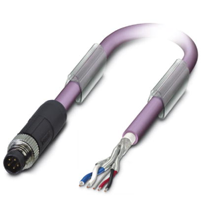 SAC-5P-M 8MS/ 2,0-920    Bus-Systemkabel, DeviceNet/CANOpen, 5-polig, PUR halogenfrei violett, geschirmt, gerader Stecker M8 auf freies Leitungsende,