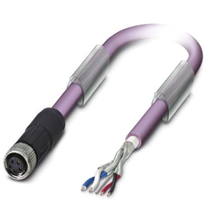 SAC-5P- 5,0-920/M 8FS    Bus-Systemkabel, DeviceNet/CANOpen, 5-polig, PUR halogenfrei violett, geschirmt, freies Leitungsende auf gerade Buchse M8, La