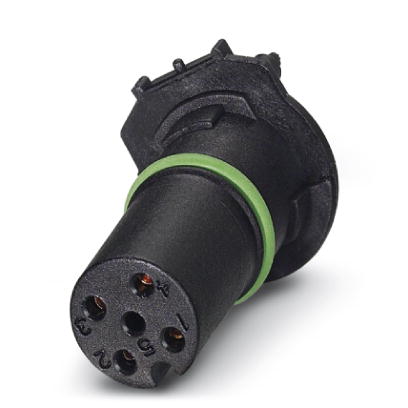 SACC-CI-M12FS-4CON-L180 THR    Sensor/actuator flush-type connector, socket, 4-pos., A-coded, with straight THR solder connection, only contact insert